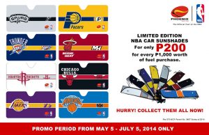 Collect limited edition NBA Playoffs car sunshades at Phoenix Gas Stations