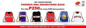 Gear up with limited edition NBA jersey drawstring bags at Phoenix Petroleum