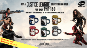 Phoenix Petroleum Justice League self-stirring mugs promo extended