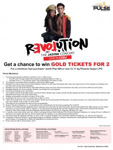 JaDine promo poster Cebu - Get a Chance to Win GOLD TICKETS for 2 - Mechanics