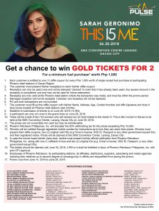 Phoenix Fuels + Sarah Geronimo - Get a Chance to Win Tickets!