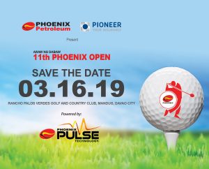 9th Phoenix Open Save The Date Poster - Phoenix Petroleum and Pioneer Insurance