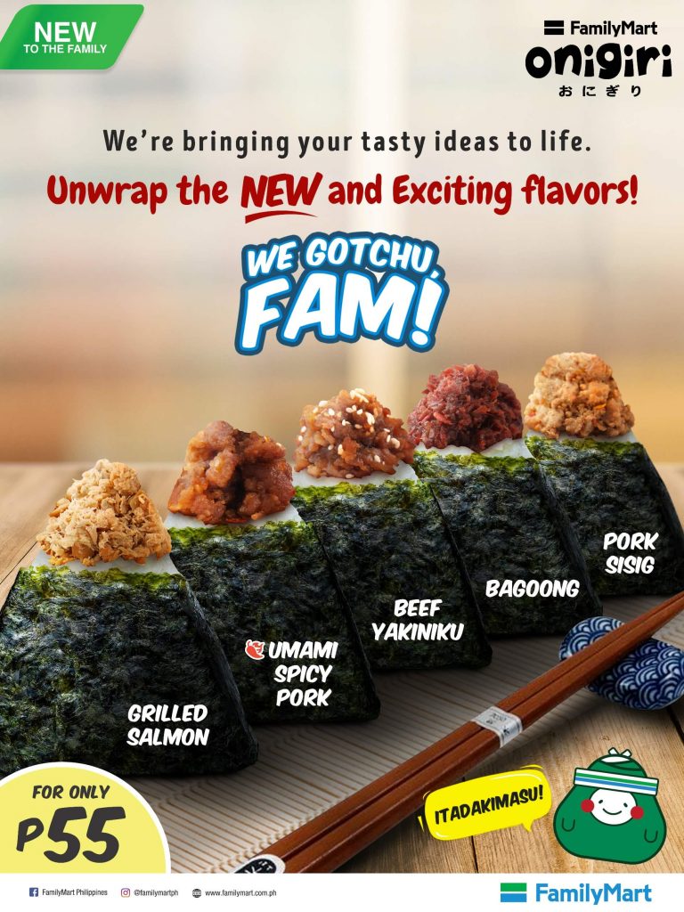 FamilyMart introduces five new onigiri variants