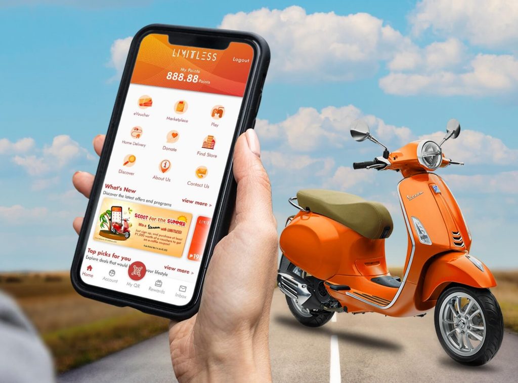 Win a Vespa scooter with LIMITLESS
